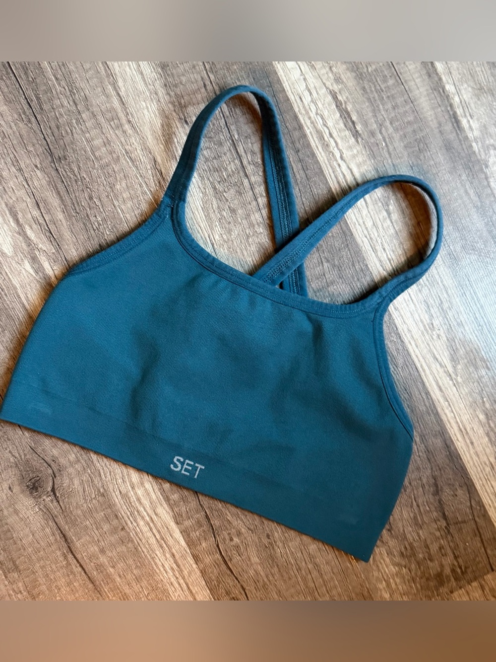 SET Active Deep Teal Seamless Sports Bra